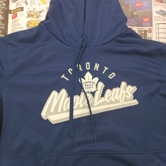 Mens NHL Toronto Maple Leafs Hooded Sweatshirt L - Picture 2 of 4